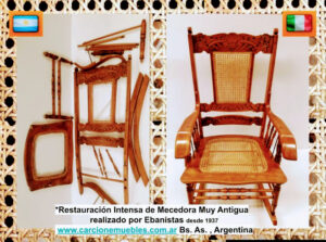 Mecedora restaurada y esterillada