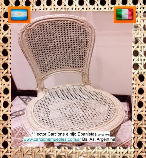 SILLA CON PATINA ESTERILLADA
