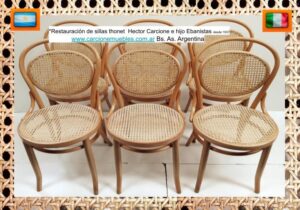 SILLAS THONET JUEGO X 6 ESTERILLADO ASIENTO Y RESPALDO